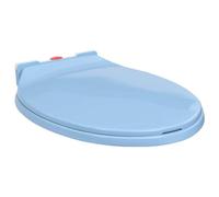 vidaXL Soft-Close Toilet Seat Quick Release Durable Scratch-Resistant Removable Easy Clean Plastic Toilet Seat Cover WC Seat Bathroom Seat Blue Oval