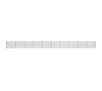 vidaXL Durable Wire Mesh Fence with Spike Anchors and PVC Coating - Interlocking Steel Garden Fence Ideal for Property Barrier and Animal Enclosure - Green