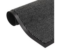 VidaXL Dust Control Mat Rectangular Tufted 120X180Cm Anthracite, Black