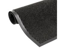 vidaXL Dust Control Mat Rectangular Tufted 80x120cm Black Welcome Carpet Rug