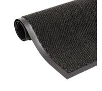 vidaXL Dust Control Mat in Sleek Black - Polypropylene Fabric, Non-Slip Design, Rectangular and Tufted, Easy Maintenance (Size - 90x150 cm)