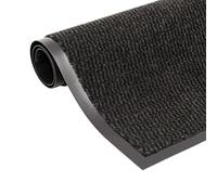 vidaXL Dust Control Mat - Water and Damp Proof, Rectangular Tufted Fabric Mat, Non-Slip and Easy Clean, Indoor Surface Protection - Size: 120x180 cm, Deep Black