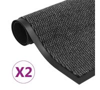 vidaXL Dust Control Mats 2 pcs Rectangular Tufted 80x120 cm Anthracite