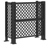 vidaXL Dustbin Trellis Anthracite 123 x 47 x 114 cm PP, vidaXL