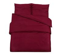 vidaXL Duvet Cover Set 200x200 cm - Bordeaux Cotton Bedroom Textiles, OEKO-TEX Certified, Easy Clean, Soft, Fade Resistant
