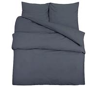 vidaXL Duvet Cover Set Anthracite - 100% Cotton, OEKO-TEX 100, Machine Washable
