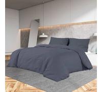 Duvet Cover Set Anthracite Microfiber 100% Polyester 200x200 cm + 80x80 cm Soft