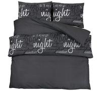 vidaXL Duvet Cover Set Black 240x220 cm Cotton