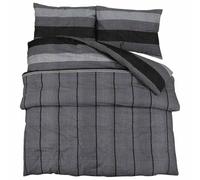 vidaXL Duvet Cover Set, Duvet Bedding Set for Bedroom, Slipcover with Button Closures, Decorative Pillowcase Bedspreads, Dark Grey 155x220 cm Cotton