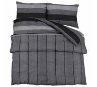 vidaXL Duvet Cover Set, Duvet Bedding Set for Bedroom, Slipcover with Button Closures, Decorative Pillowcase Bedspreads, Dark Grey 200x200 cm Cotton