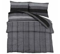 vidaXL Duvet Cover Set Dark Grey 220x240 cm Cotton