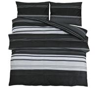 vidaXL Duvet Cover Set Duvet Bedding Set Black and White 135x200 cm Cotton