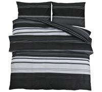 vidaXL Duvet Cover Set Duvet Bedding Set Black and White 200x200 cm Cotton