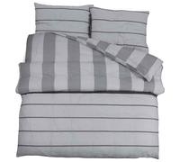 vidaXL Duvet Cover Set Grey 155x220 cm Cotton