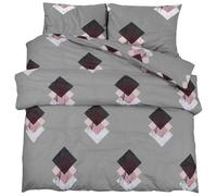 vidaXL Duvet Cover Set, Duvet Bedding Set for Bedroom, Slipcover with Button Closures, Decorative Pillowcase Bedspreads, Grey 225x220 cm Cotton