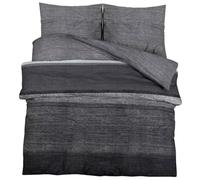 vidaXL Duvet Cover Set Dark Grey 155x220 cm Cotton