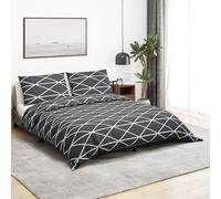 vidaXL Duvet Cover Set Grey 140x200 cm Cotton