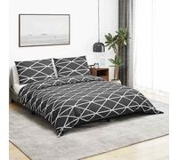 Duvet Cover Set Grey 140x200 cm Cotton Slipcover Sheet Pillowcase vidaXL
