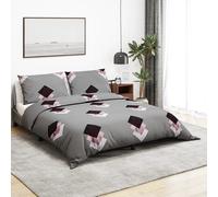 Duvet Cover Set Bedding Slipcover Grey 140x200 cm Cotton vidaXL