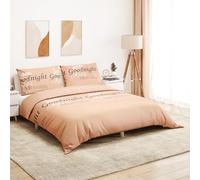 Duvet Cover Set Bedding Slipcover Pink 200x200 cm Cotton vidaXL