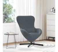 vidaXL Egg Chair Dark Grey 63 x 73 x 90 cm Velvet