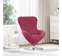 vidaXL Egg Chair Wine Red 63 x 73 x 90 cm Velvet