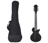 vidaXL Electric Guitar for Children - Comfortable Play Black Acoustic Junior Guitar - Solid Birch Wood Construction - Kid-Friendly Mini Size - Complete with Accessories including Spare Strings, Ba...