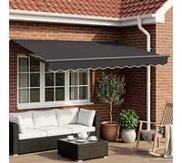vidaXL Electric Retractable Awning Anthracite 3.5 x 2.5 m