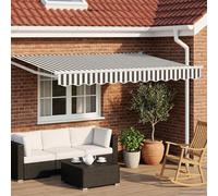 vidaXL Electric Retractable Awning Anthracite and White 3.5 x 2.5 m