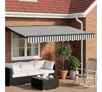 vidaXL Electric Retractable Awning Anthracite and White 3.5 x 2.5 m
