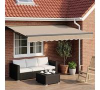 vidaXL Electric Retractable Awning Beige and Anthracite 3.5 x 2.5 m