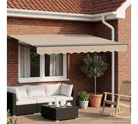 vidaXL Electric Retractable Awning Beige and Anthracite 3.5 x 2.5 m