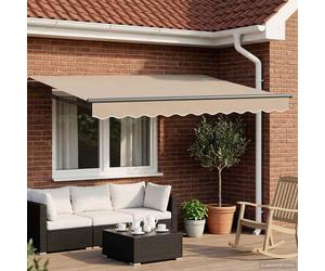 vidaXL Electric Retractable Awning Beige and Anthracite 3.5 x 2.5 m