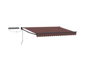 vidaXL Electric Retractable Awning Brown and Anthracite 3.5 x 2.5 m