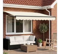 vidaXL Electric Retractable Awning Cream and Anthracite 3.5 x 2.5 m