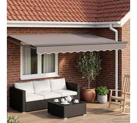 vidaXL Electric Retractable Awning Frame Anthracite 3.5 x 2.5 m