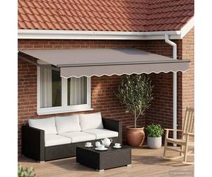 vidaXL Electric Retractable Awning Frame Anthracite 3.5 x 2.5 m
