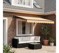 vidaXL Electric Retractable Awning Sand 3.5 x 2.5 m