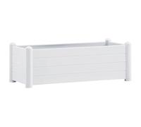 vidaXL Elegant & Durable Garden Raised Bed- Indoor and Outdoor Suitable-100x43x35 cm-UV, Weather & Frost Resistant Polypropylene Material-White”
