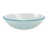 vidaXL - Elegant Frosted Tempered Glass Wash Basin, Ideal for Above-Counter Installation, 42x14 cm