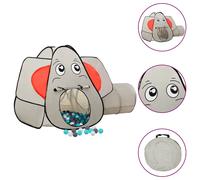 vidaXL Elephant Children Play Tent with 250 Balls Grey 174x86x101 cm