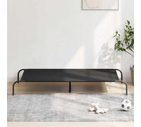 Vidaxl Elevated Dog Bed Black 150X90X20 Cm Oxford Fabric And Steel