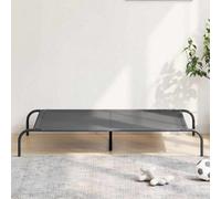 Vidaxl Elevated Dog Bed Grey 130X80X20 Cm Textilene And Steel