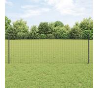 vidaXL Embedded Fence Post 44 pcs Grey 120 cm Powder-Coated Steel