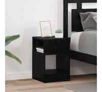 vidaXL End Table 2 pcs Black Oak 30.5 x 30 x 45 cm Engineered Wood
