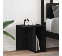 vidaXL End Table 2 pcs Black Oak 37 x 32 x 40 cm Engineered Wood