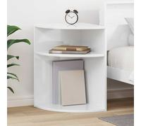 vidaXL End Table High Gloss White 39.7 x 39.7 x 60 cm Engineered Wood