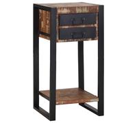 vidaXL End Table Multicolour 40 x 40 x 80 cm Solid Reclaimed Wood