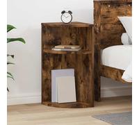 vidaXL End Table Smoked Oak 29.6 x 29.6 x 60 cm Engineered Wood, Modern Living Room, Rectangular End Table, Ample Storage, Functional Furniture, Minimalistic Decor for Home Interior