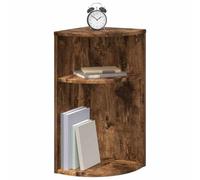 vidaXL End Table Smoked Oak 29.6 x 29.6 x 60 cm Engineered Wood, Modern Living Room, Rectangular End Table, Ample Storage, Functional Furniture, Minimalistic Decor for Home Interior